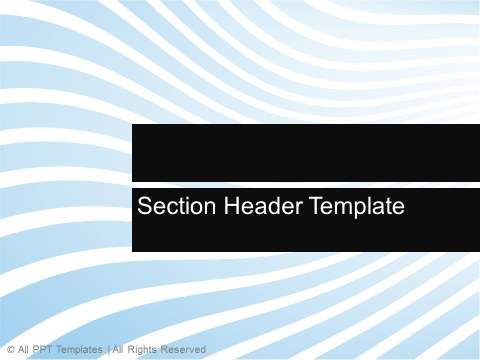 Section Header Template