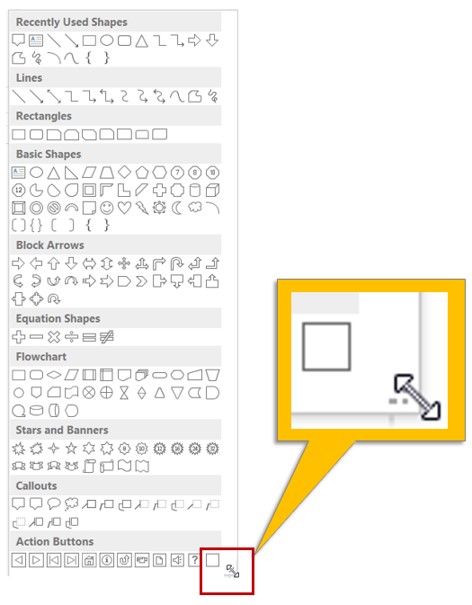 Autoshapes Menu Box Handle