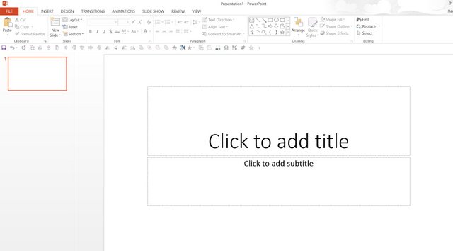 Default PowerPoint 2013 Slide Size