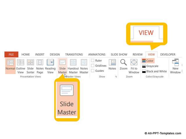 Edit Slide Master Menu