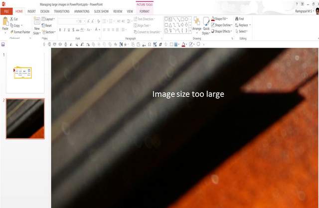 Large Image in PowerPoint Slide