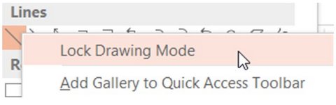 Lock Drawing Object Menu