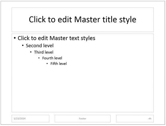 Regular Slide Master Fonts