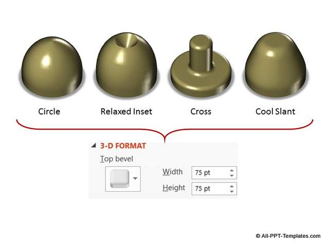 Increased PowerPoint 3D Top Bevel