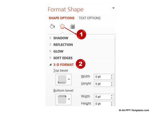3D option in PowerPoint 2013