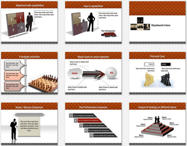 PowerPoint Business Highlights Charts 02