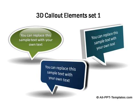3D Callout Elements Set 1