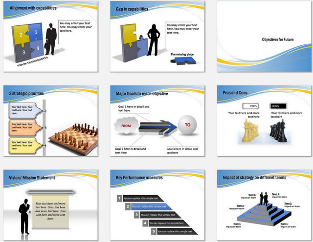 PowerPoint Chess Metaphor Charts 02