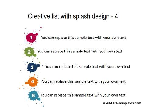 Creative List with Splash design