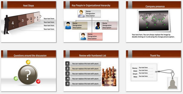PowerPoint Visiting Card Charts 3