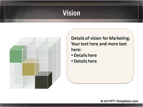 Business Growth Cube Vision Slide