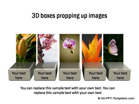 3D Boxes as image stands