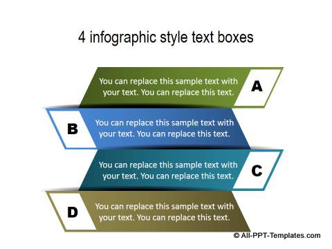 4 Infographic style text boxes