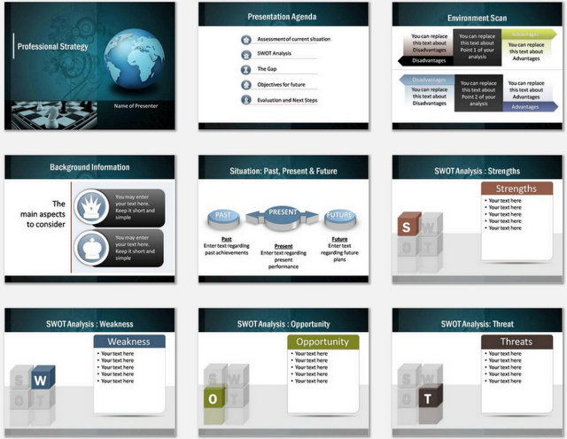 PowerPoint Professional Strategy  Charts 01