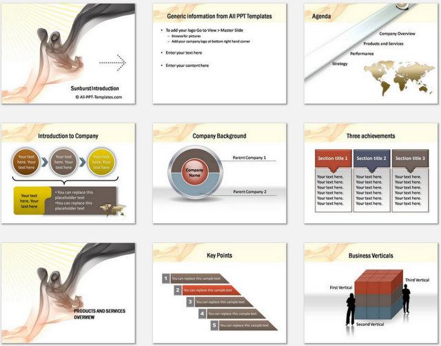PowerPoint Smoky Intro Charts 1