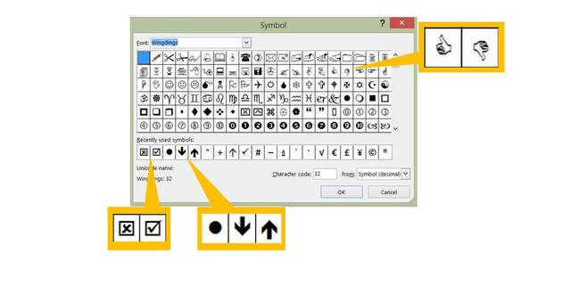 PowerPoint Symbols for Bullets