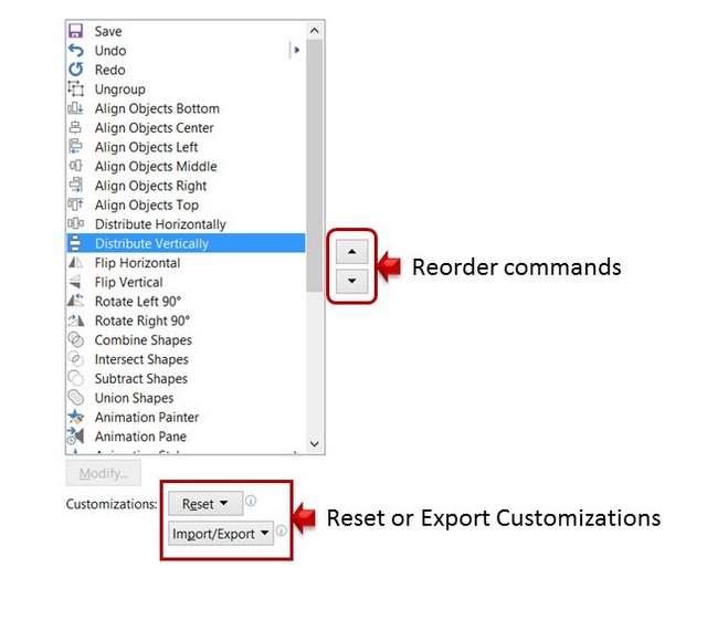 Reordering Commands in Toolbar