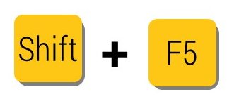 Shift + F5 key