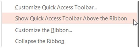 Show Toolbar Above Ribbon