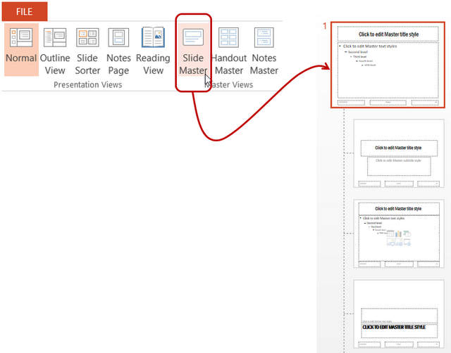 powerpoint page number slide master