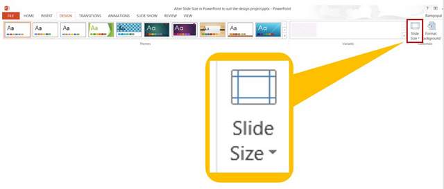 powerpoint slide size illustrator