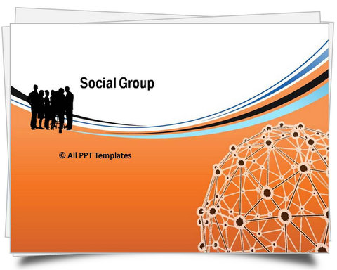 PowerPoint Orange Social Template