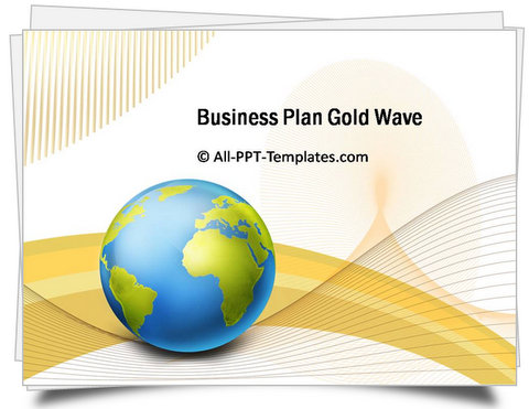 PowerPoint Gold Wave Template