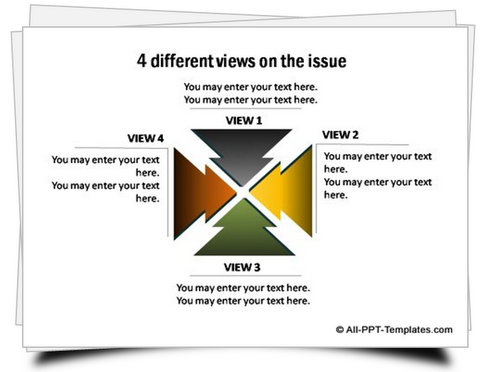 PowerPoint Converging  Arrows Templates