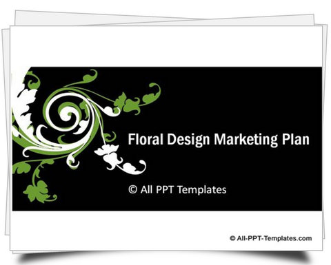 PowerPoint Floral Design Template with 24 ready to use slides from agenda, charts to graphs for presenting marketing plan