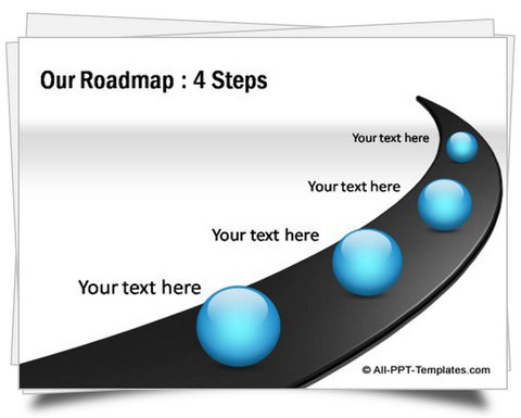PowerPoint Roadmap with Glossy Balls