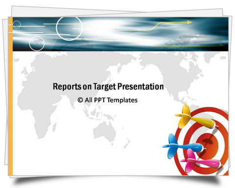 On Target Darts Template For PowerPoint Presentations