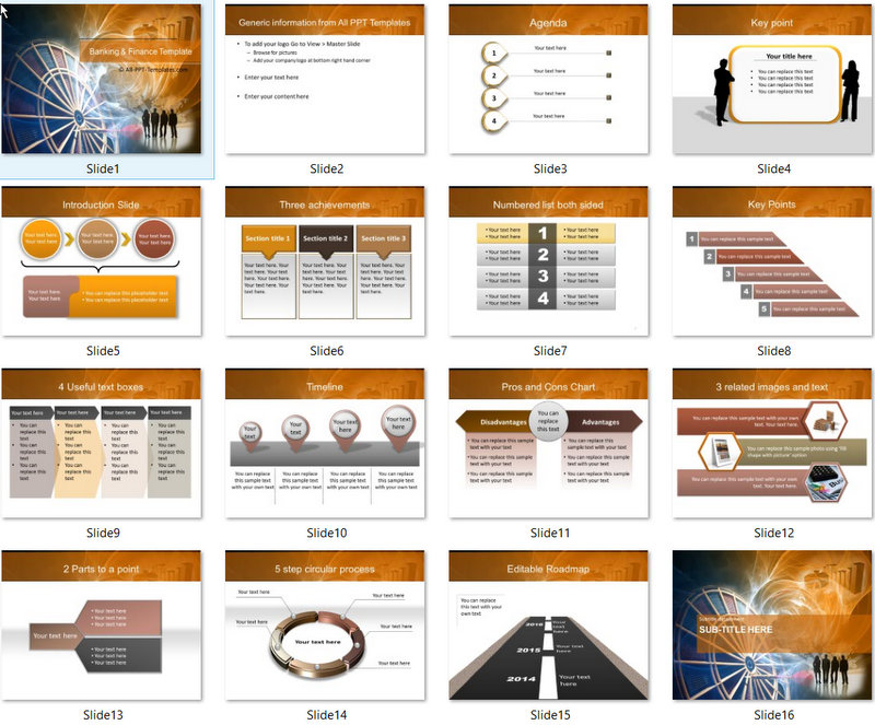 PowerPoint Finance Data Template 01