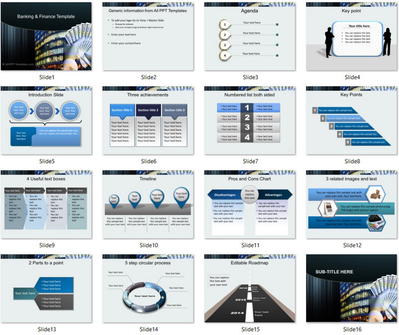 PowerPoint Finance Building Template 01