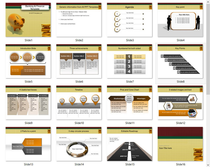 PowerPoint Banking Savings Template 01