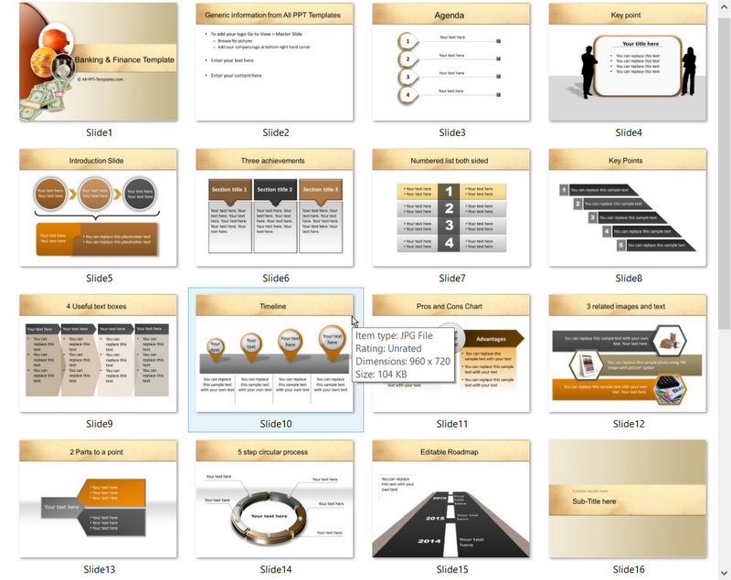 PowerPoint Basic Banking Services Template 01