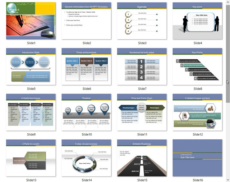 PowerPoint Online Banking Template 01