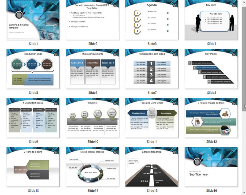 PowerPoint Finance Savings Template 01