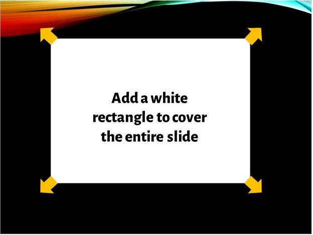 Adding White background to slide