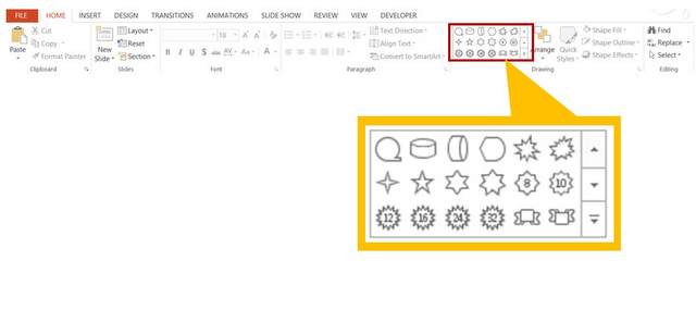 Autoshape Menu in Powerpoint