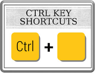 Control Key Short cuts