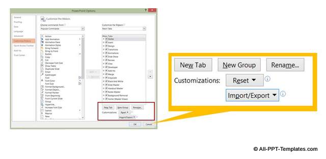 Create New Tab Option in PowerPoint