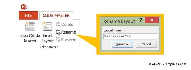 Naming New Custom Slide Layout