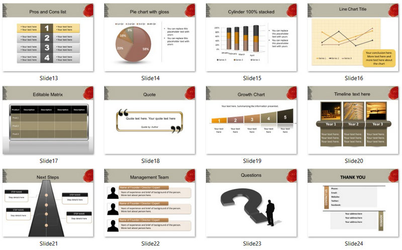 PowerPoint Construction Blueprint Template 02