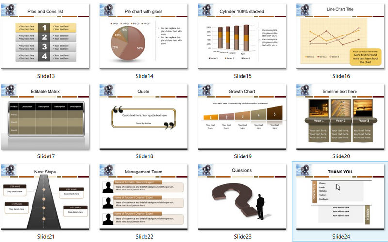 PowerPoint Engineering Gears Template 02