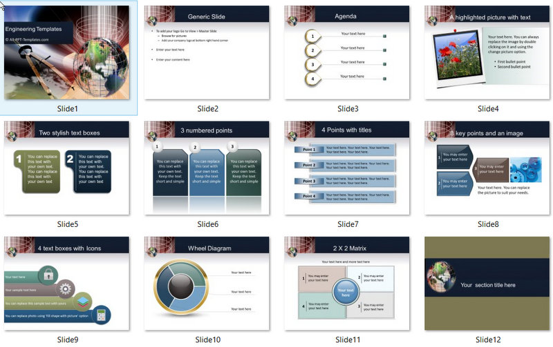 PowerPoint Engineering World Template 01