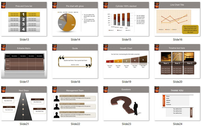 PowerPoint Heated Metal Template 02