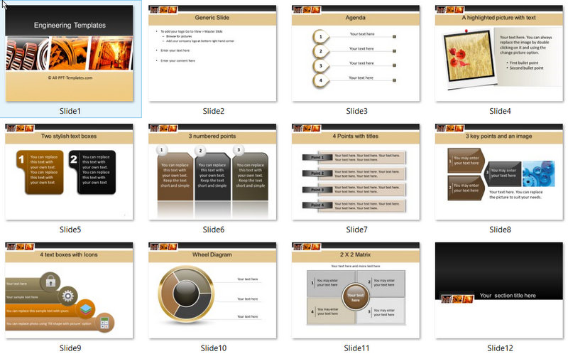 PowerPoint Manufacturing and Storage Template 01