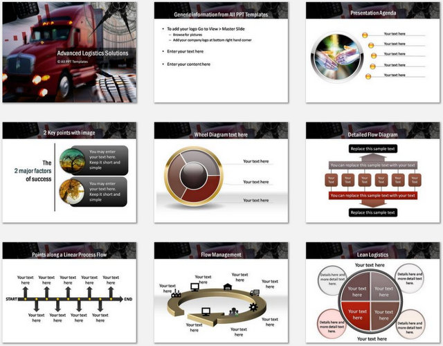 PowerPoint Advanced Logistics Charts 01