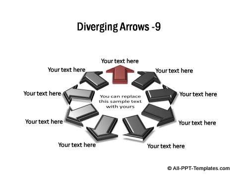 PowerPoint Diverging Arrow