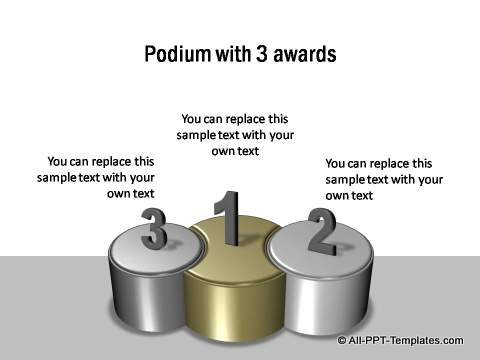 3 Podiums for awards